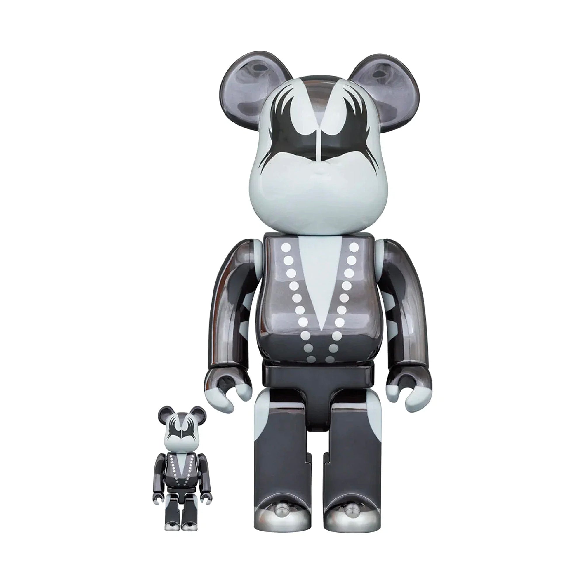 Medicom Toy Be@rbrick KISS Demon Chrome Version 400% + 100%