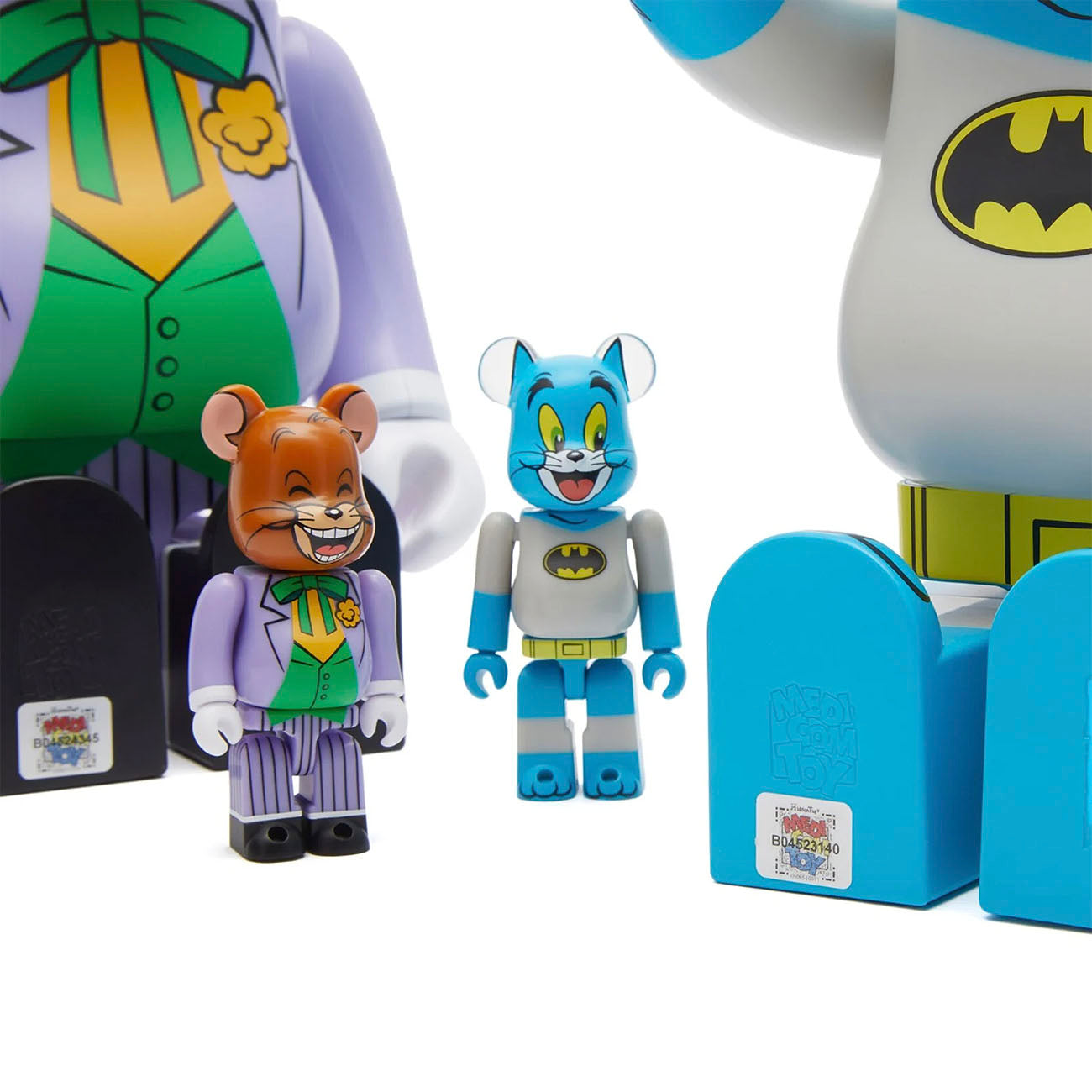 TOM BATMAN &amp; JERRYJOKER 100％ &amp; 400％ Bearbrick x Tom As Batman & Jerry As The Joker 100% & 400
